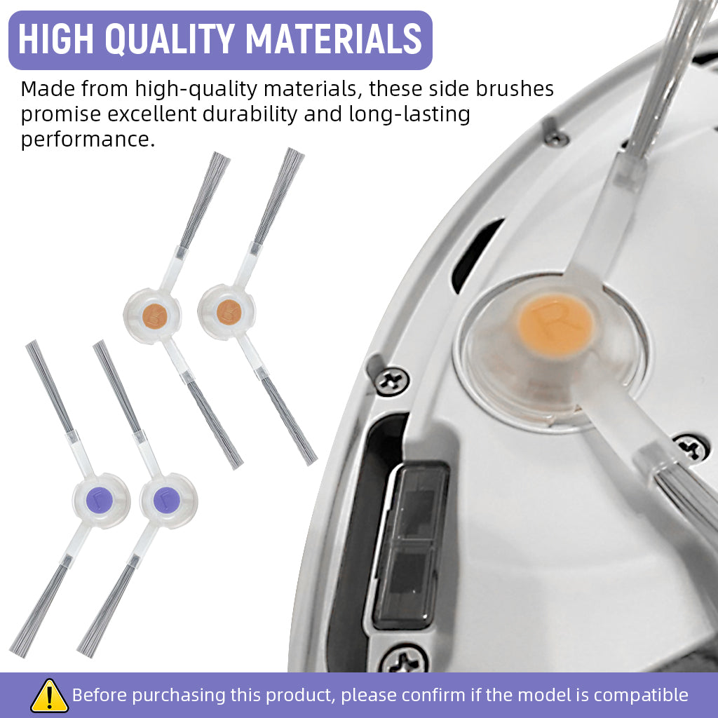 HASTHIP 4Pcs Side Brushes for Narwal Freo X Ultra Replacement Side Brushes Universal Spare Side Brushes Accessories for Narwal Freo X Plus/Freo X Plus