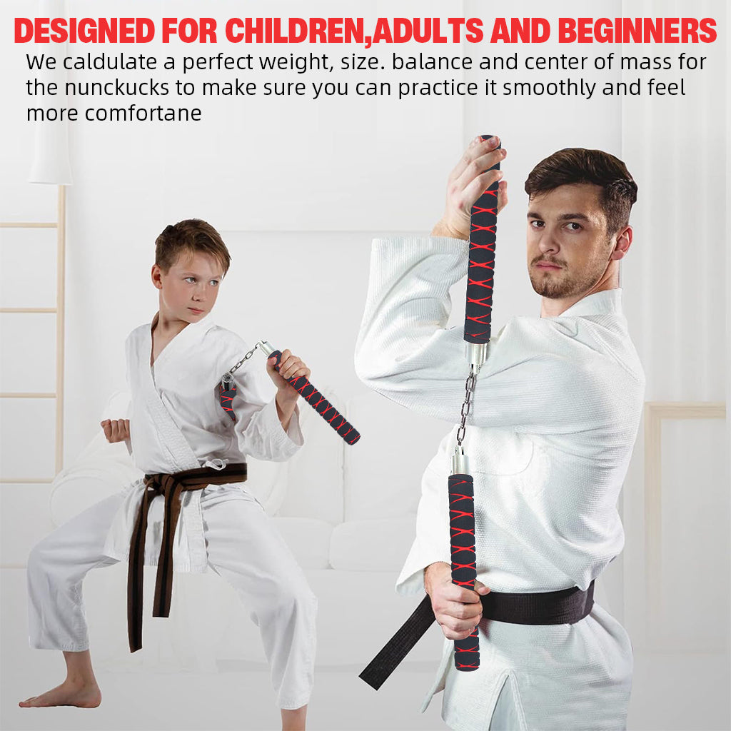 Proberos Practice Nunchucks for Kids 11 Inches Nunchucks Karate Training Nunchucks Safety Foam Padding Nunchucks Practice Nunchucks Beginners Nunchucks for Karate, Martial Art