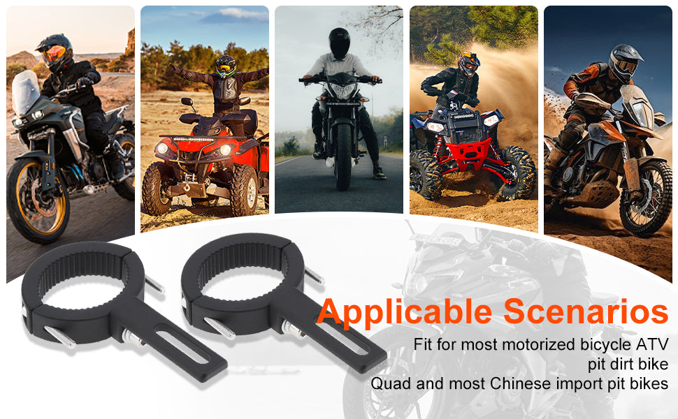 STHIRA® Motorcycle Spotlight Mount Brackets, Motorbike Tube Clamp Turn Signal Mounting Clamp Fog Light Holder