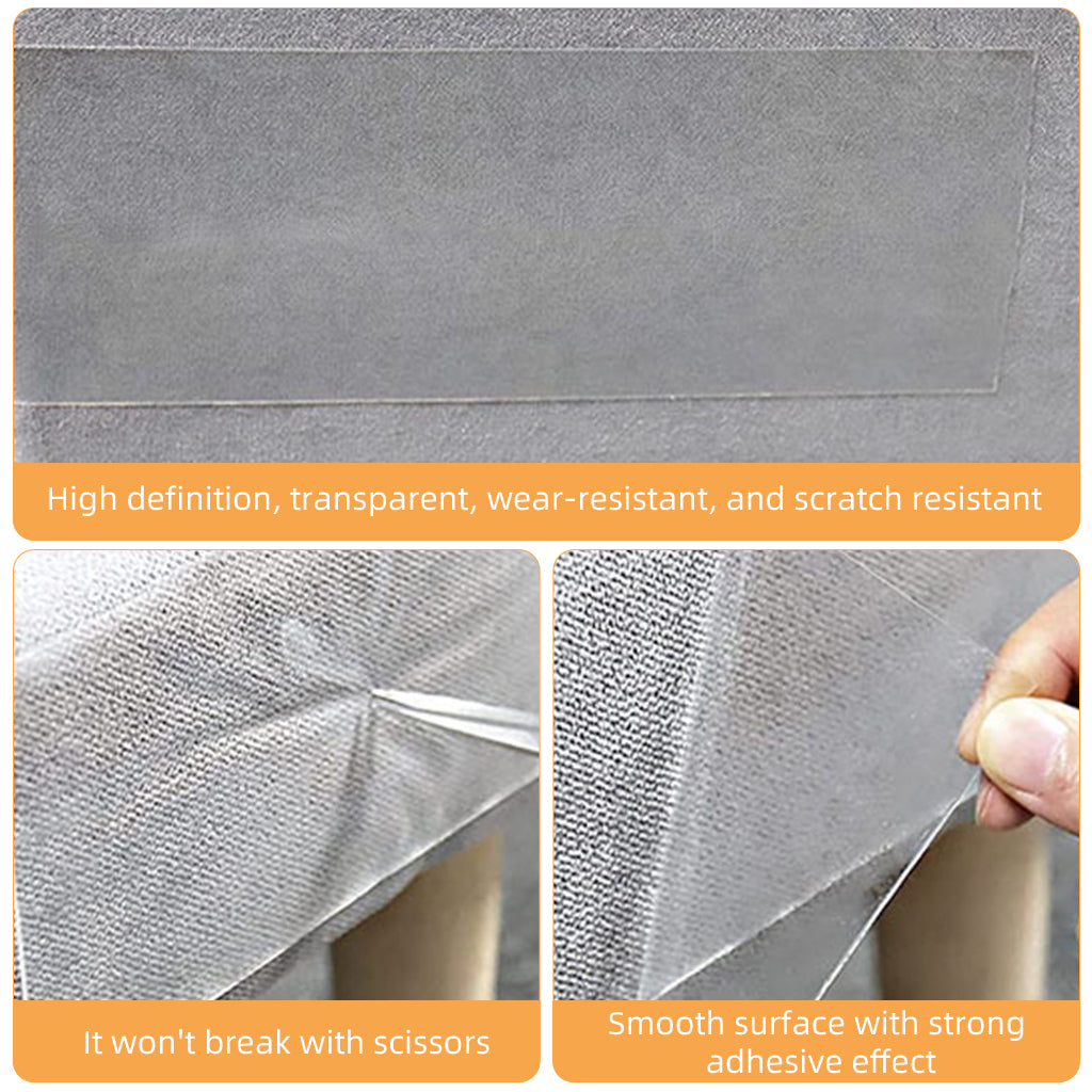 Qpets 1 Roll Leather Couch Protector Sticker, Transparent Thicken PVC Furniture Anti-Scratch Protective Sticker Cuttable Leather Couch Protector Sticker for Families with Cats Dogs