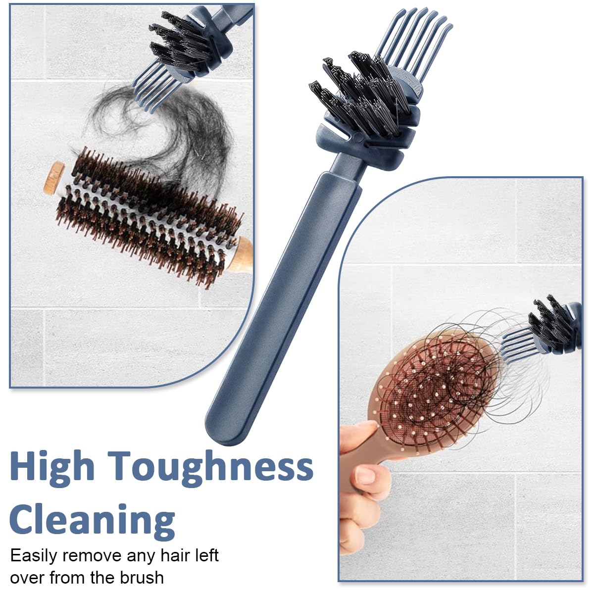 MAYCREATE Hair Brush Cleaning Tool, Hair Detangling Rake Brush Utility Tangled Hair Remover Tool for Hair Styling Comb, Dressing Comb, Barber Comb, Massage Brush