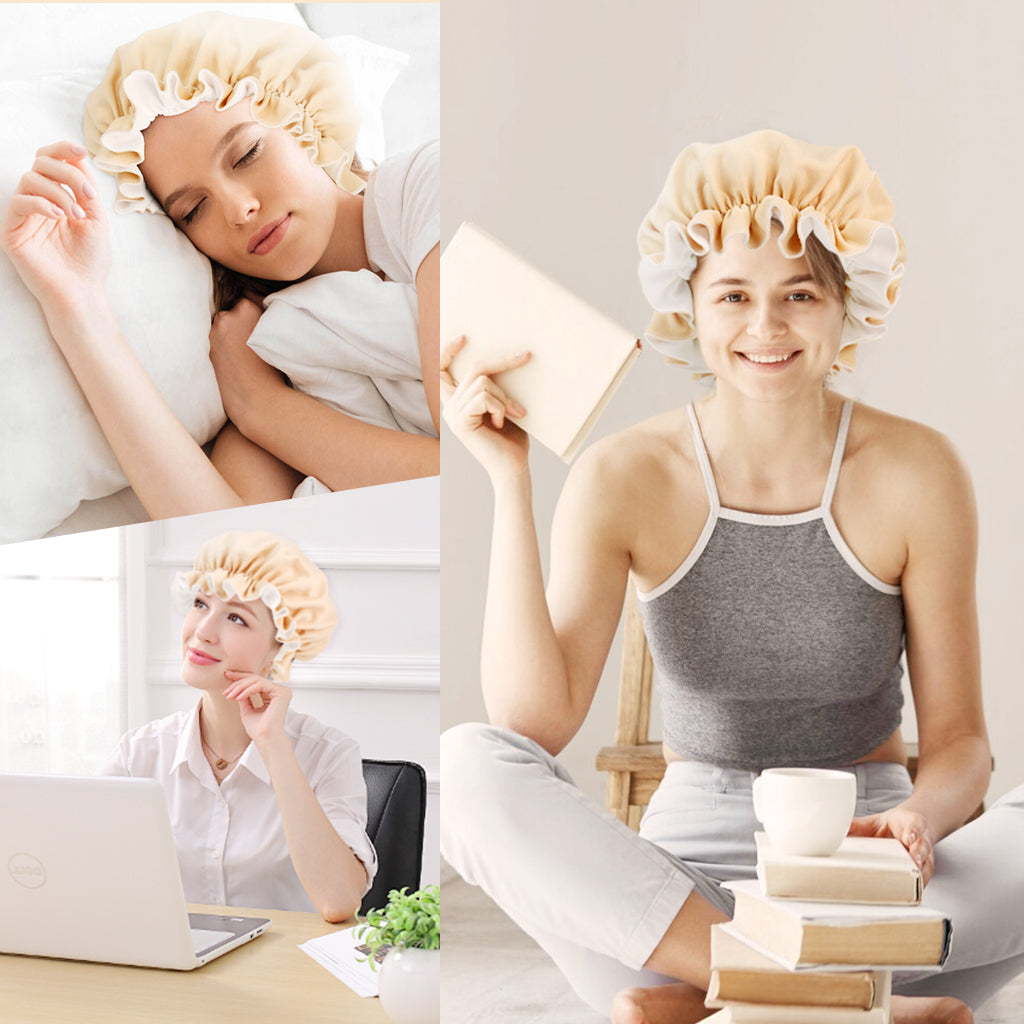 HANNEA Castor Oil Pack Wrap for Head, Reusable Castor Oil Pack Wrap Organic Cotton for Women SleepingCastor Oil Pack Kit for Thinning, Balding
