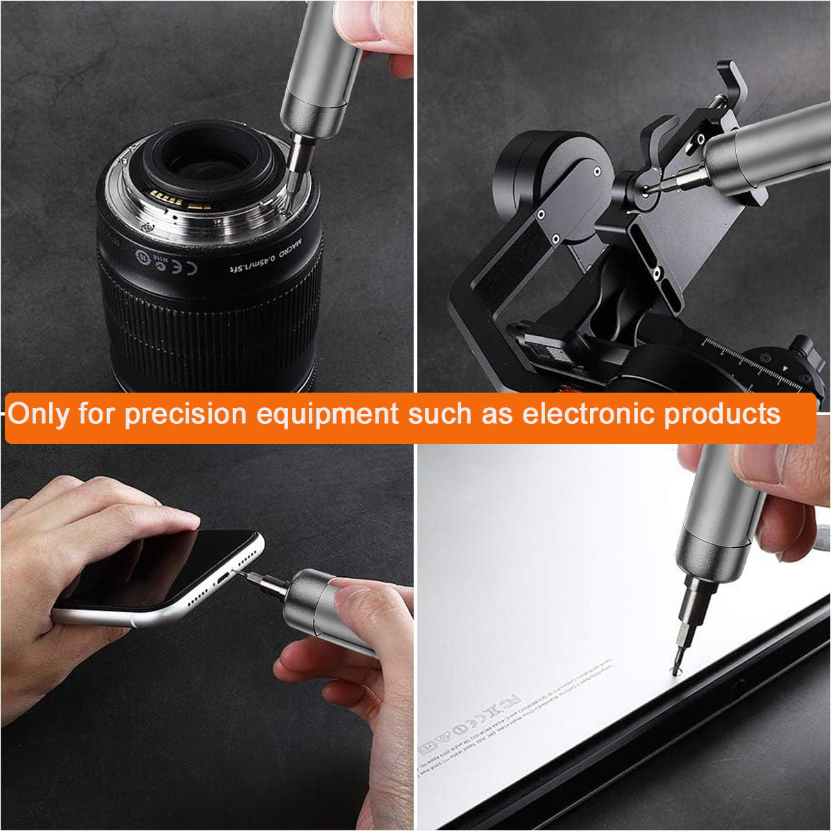 Serplex Mini Electric Screwdriver Kit with Tool Box 46 in 1 Precision Electric Screwdriver with 38 Bits & 6 Pry Tools USB Rechargeable Cordless Screwdriver Tool for Phone/Camera/Laptop/Watch