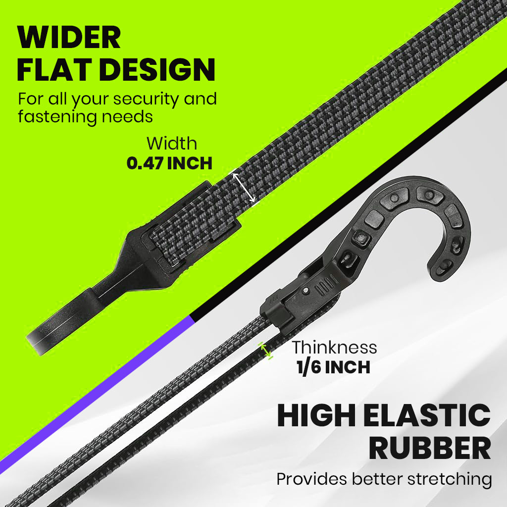 Serplex 4Pcs Bungee Cords 3.3ft Bungee Cords Dual Attaching Hooks Design Adjustable Bungee Cords Elastic Bungee Strap Multipurpose Hooked Bungee Cords Luggage Shipping Cord Camping Strap