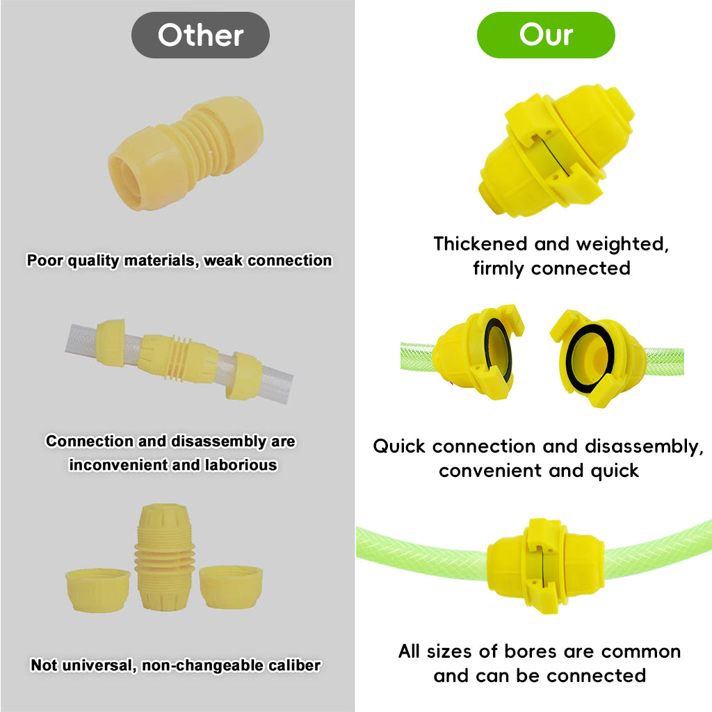HASTHIP 1/2 inch Hose Connectors Garden Hose Pipe Connectors Water Pipe Connectors Leaking Proof Hose Connectors, Pack of 2