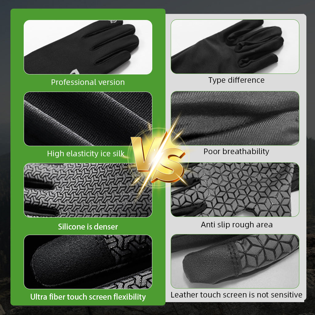 Proberos® Running Sports Gloves, Non-slip Touch Screen Sun Gloves Driving Gloves Riding Gloves Hiking Gloves UV Protection Sun Gloves Outdoor Full Finger Gloves for Cycling Driving Fishing, Black, M