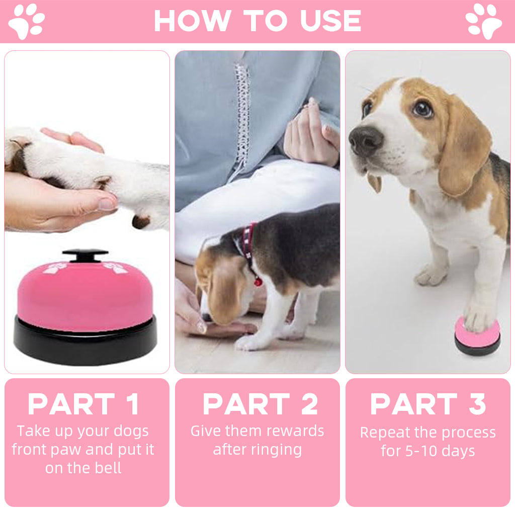 Qpets Dog Door Bell, Dog Training Bell for Potty Training, Going Out, Simple Instruction Dog Training Bell for Behavior Training & Communication Door Hanging Bell for Puppies, Adult Dog