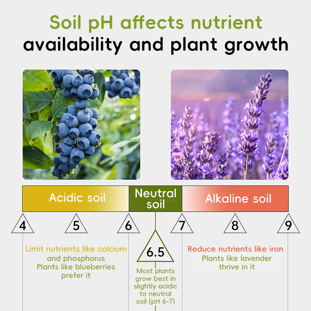 HASTHIP 100 Counts Soil pH Test Strips 3.5-9 Range pH Testing Strips for Soil Acidity Accurate pH Level Measurement Soil pH Test Strips for Garden, Lawn, Orchard