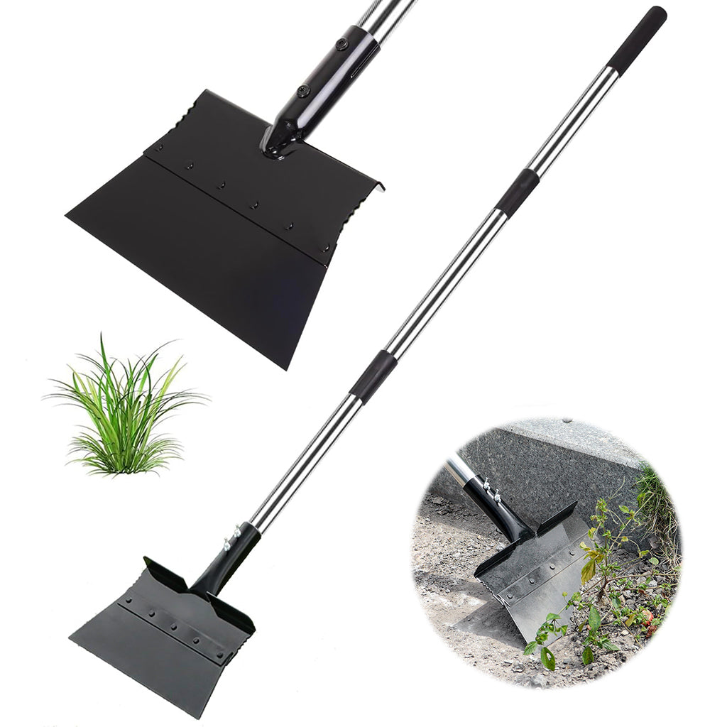 HASTHIP Garden Flat Head Shovel - Garden Weed Spade Shovel - 120CM Garden Cleaning Shovel - Steel Shovel for Gardening with Long Handle - Garden Floor Scraper Shovel - Gardening Weed Remover Tool