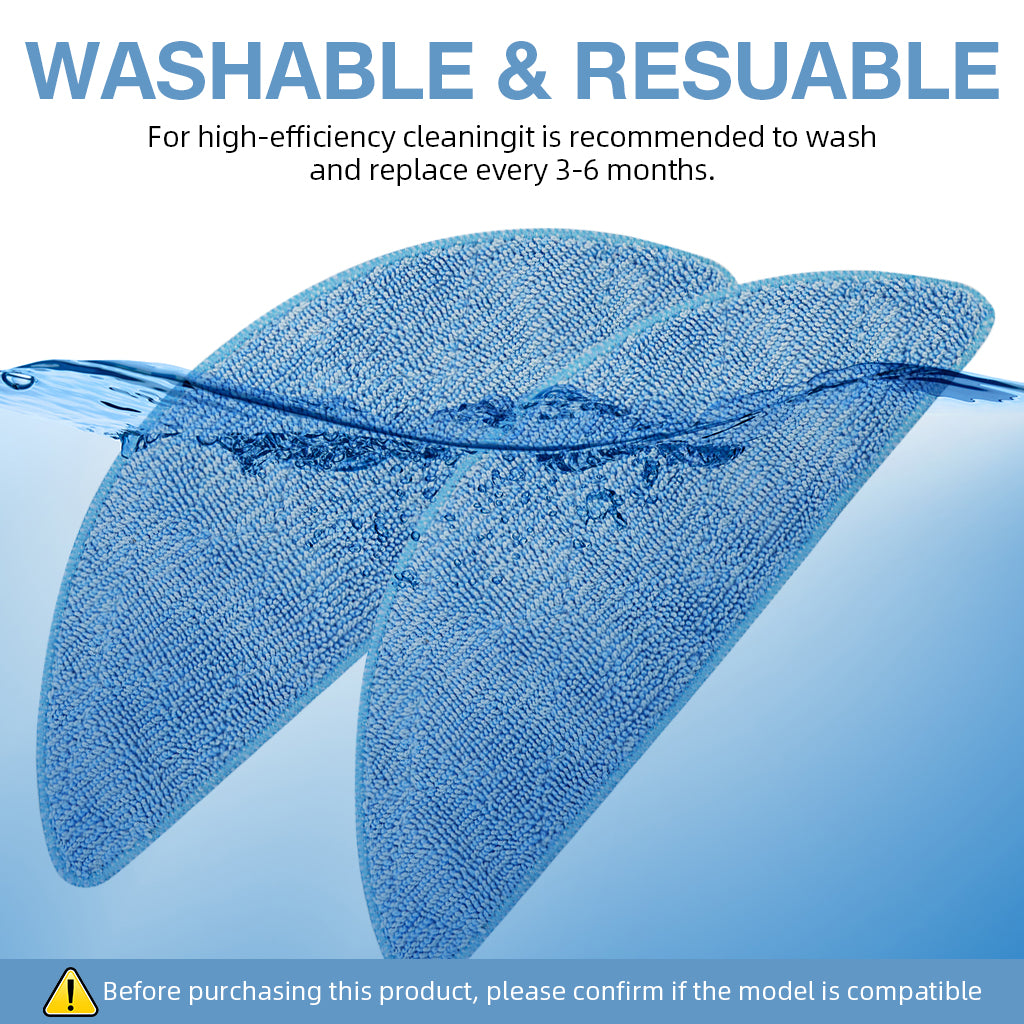 HASTHIP 4Pcs Mop Cloth Replacement Accessories for Ecovacs Deebot U2 Pro, Replenishment Kit, Replacement Parts Microfiber Mop Pads Washable and Reuseable Absorbent Mop Pads Spare Mop Cloth