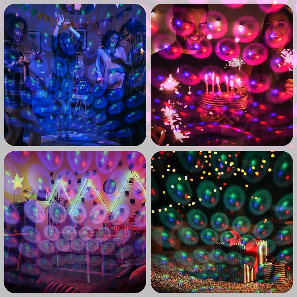 ZORBES LED Car Atmosphere Light, USB Car Roof Star Light Flexible Interior Car Night Lamp Decor, Atmosphere Ambient Star Light 360° Rotating Romantic Mini Disco Light RGB Light for Car
