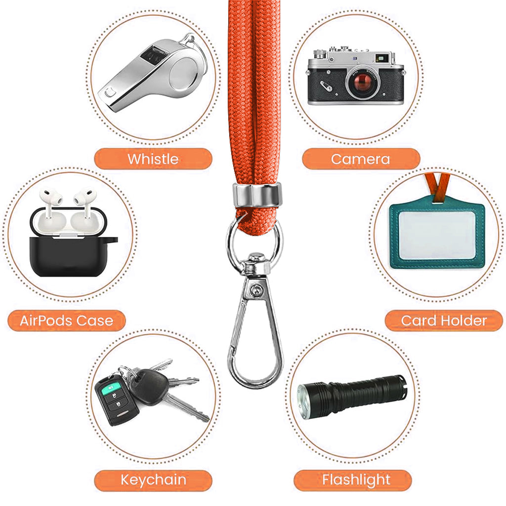 ZORBES Phone Neck Strap and Wrist Strap Adjustable Nylon Phone Sling Strap with Attachment Insert Quick Release Phone Strap Phone Shoulder Strap Universal Phone Strap Lanyard, Orange