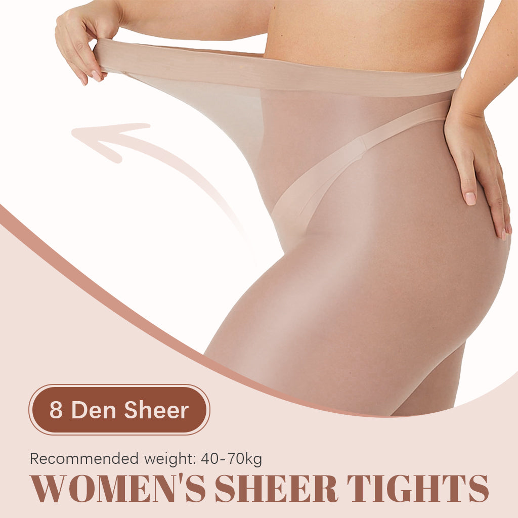 PALAY Women's Control Top Pantyhose Reinforced Toe Sheer Tights Tummy Control Support Stockings Run Resistant, Light Support Legs