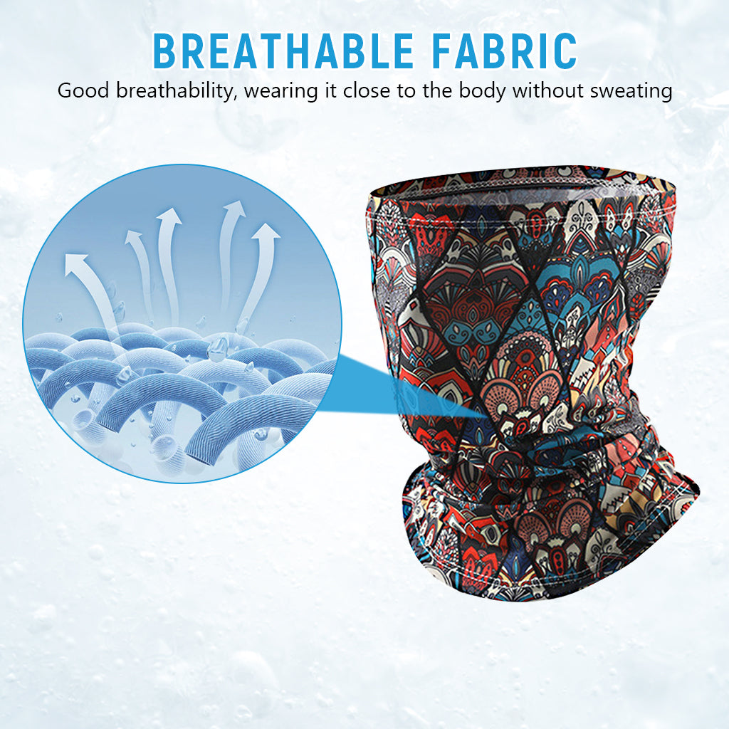 Proberos Riding Face Mask Neck Gaiter & Arm Sleeve Summer UV Protection Cool Breathable Face Mask Anti-slip Elastic Arm Sleeve Fancy Print Print Design Outdoor Sport Gear for Cycling, Hiking, Running