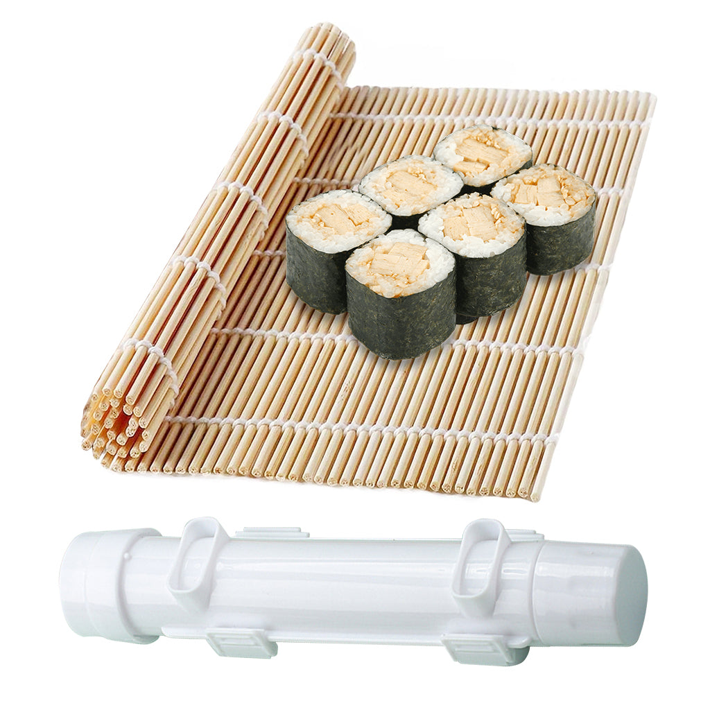 HASTHIP Sushi Making Kit, Sushi Making Mold for Beginners, Durable Sushi Rolling Machine, Sushi Roller Bazooka with Bamboo Sushi Mat for Beginners