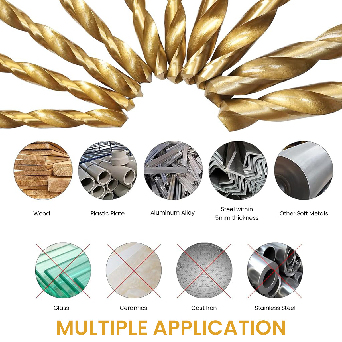 Serplex 99Pcs Drill Bits Set with Storage Case Multi Sized 3-10mm High Speed Steel Twist Drill Bits Set Electric Drill Twist Drill Bits Multi Purpose Drill Bits for Woods, Thin Iron, Aluminum