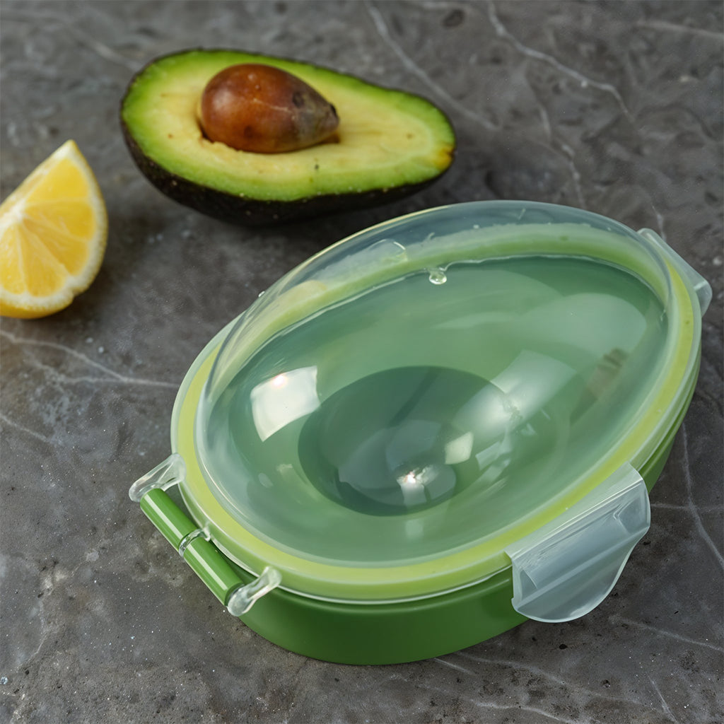 HASTHIP Avocado Saver with Clear Snap Lid, Airtight BPA-Free Food-Grade Storage Box, Cute Avocado-Shaped Container for Fridge, Travel, Office and Picnics