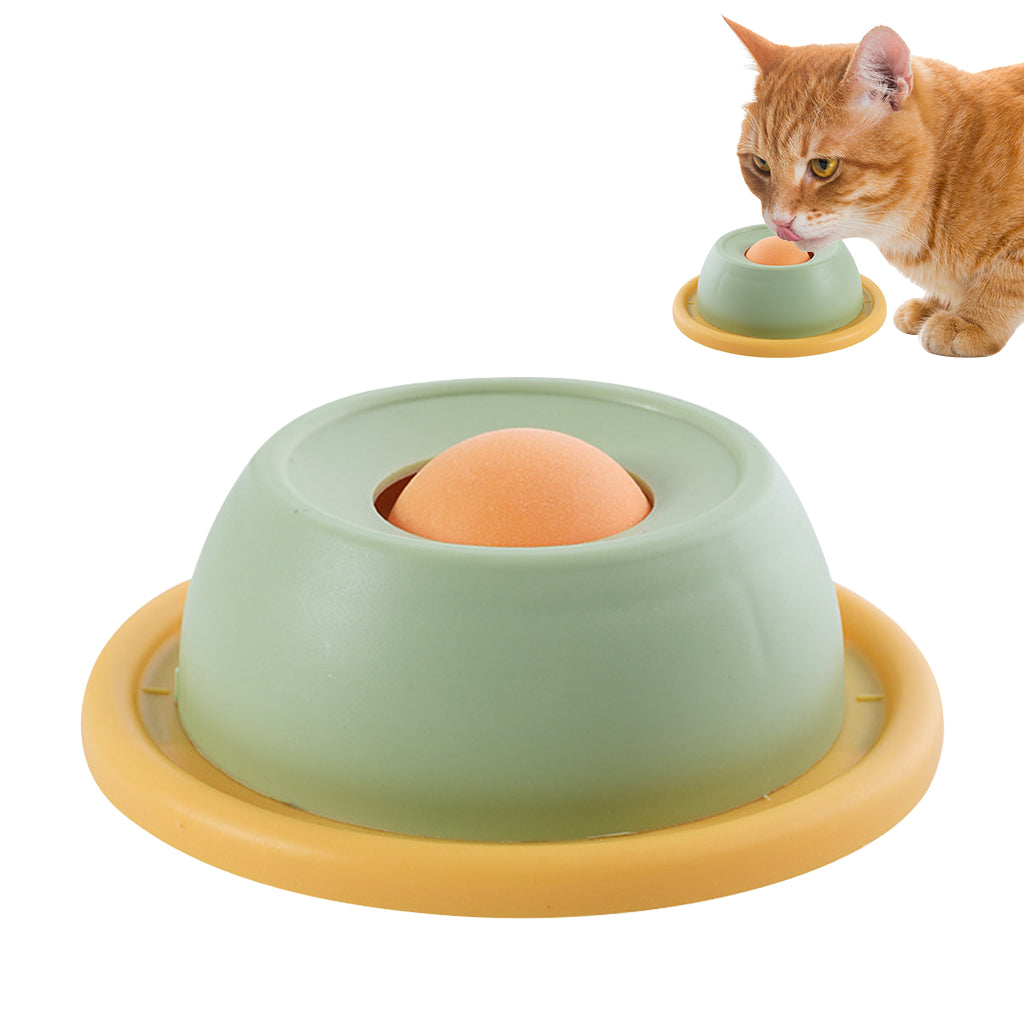 Qpets Cat Treats Slow Feeder Licking Pad Food Grade Safe Cat Snack Dispensing Plate Detachable Treats Licking Dispenser Plate Easy to Clean
