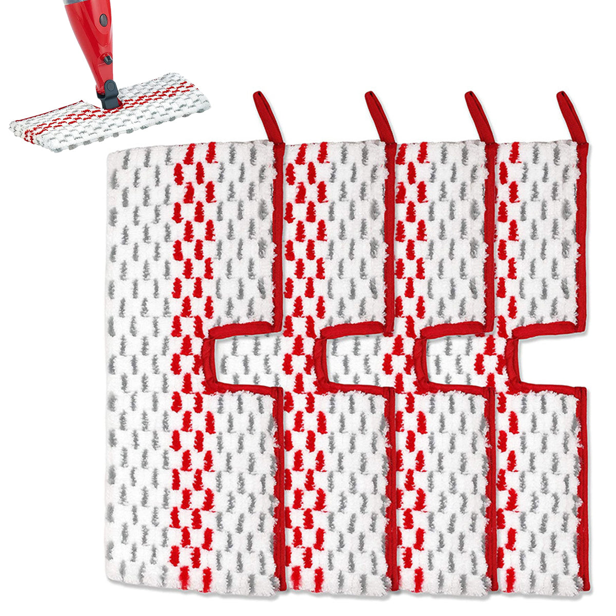 HASTHIP 4Pcs Replacement Mop Cloth for O-Cedar ProMist MAX Spray Double Sided Microfiber Mop Pads Washable and Reuseable Wet Dry Use Replacement Mop Pads Spare Mop Cloth.