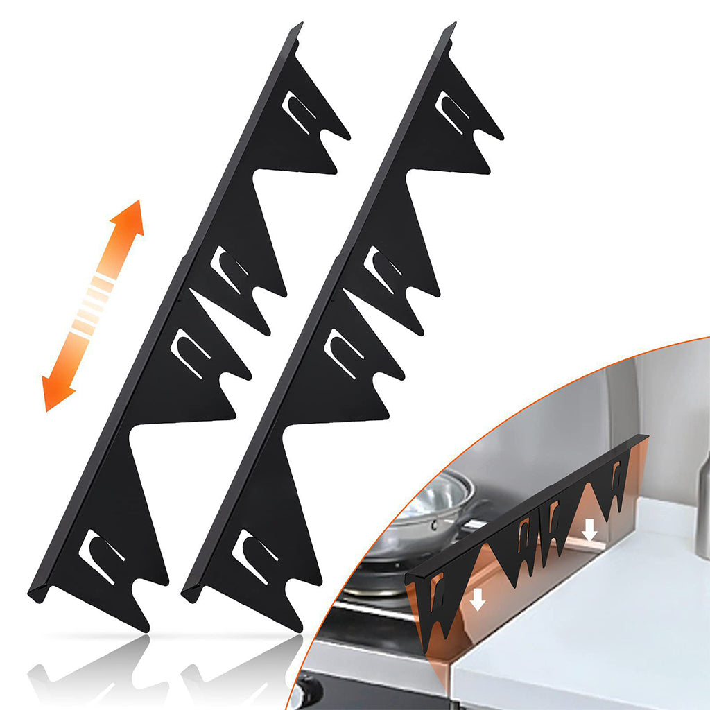 HASTHIP 4Pcs Stainless Steel Stove Gap Covers, Heat Resistant Oven Gap Filler Seals Gaps Between Stovetop and Counter, Easy to Clean Stove Gap Guard (13.8