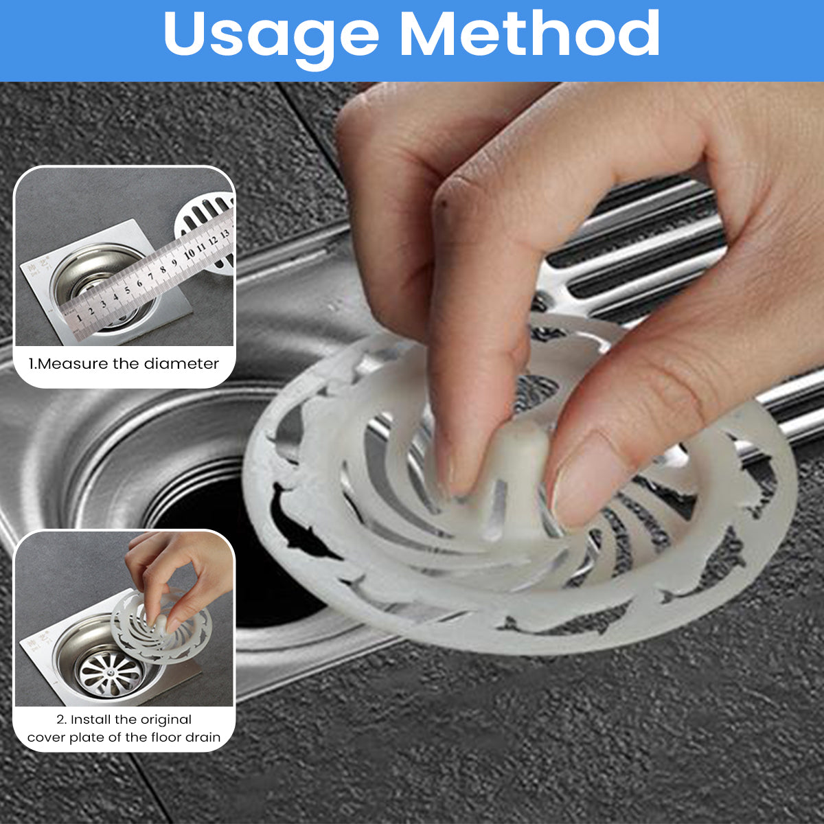 HASTHIP 20Pcs Sink Strainer Hair Catchers 3.35 inches Removable Hair Catchers for Sink Strainer PP Reuseable Anti-Clogging Drainer for Bathroom Floor Strainer