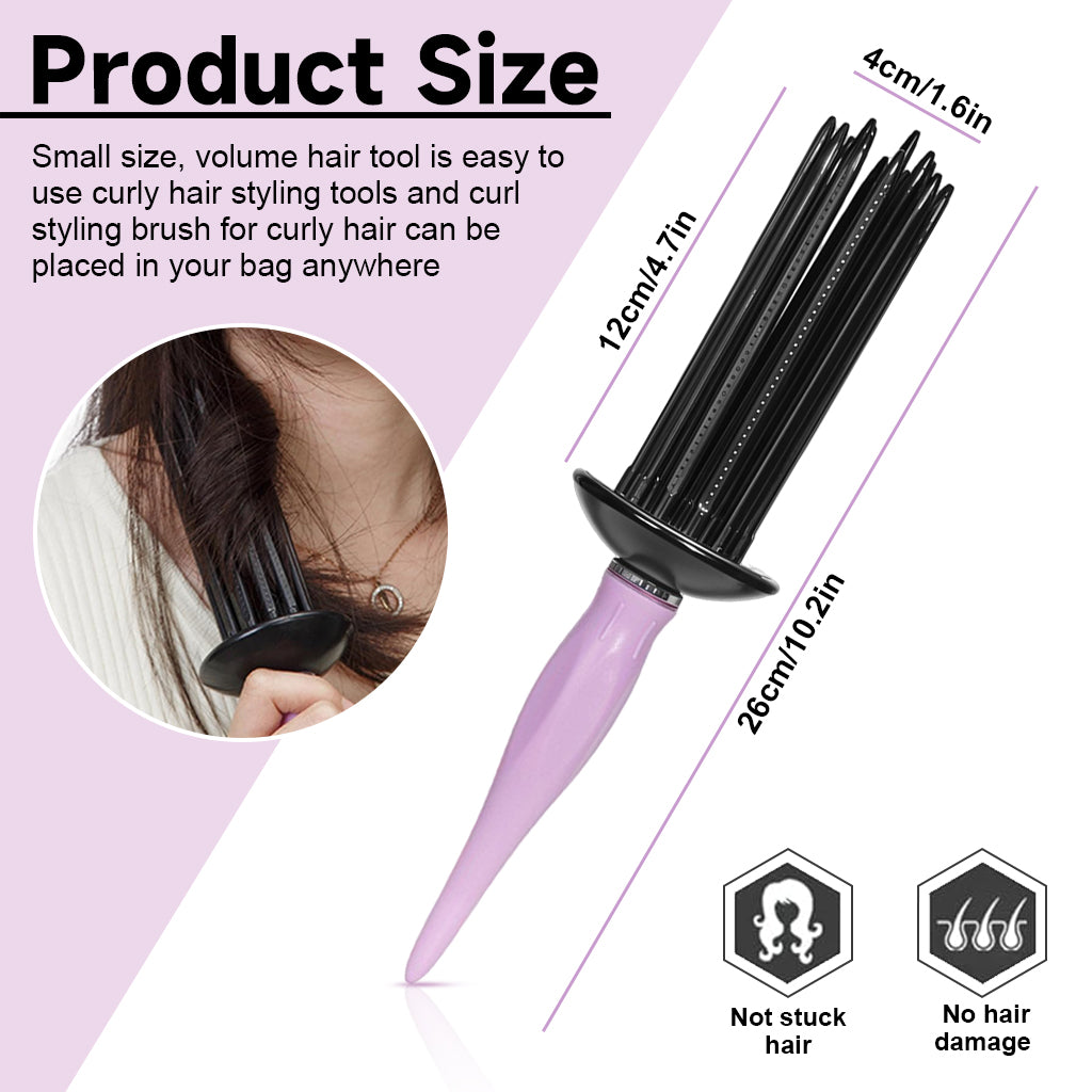 MAYCREATE Hair Roller Comb for Women, Hair Styling Tools for Curly Hair, Heatless Curler Hair Curling Tools for Hair Dryer, Easy Hair Styler Hair Curling Wand, Wavy Hair Curling Roll Comb