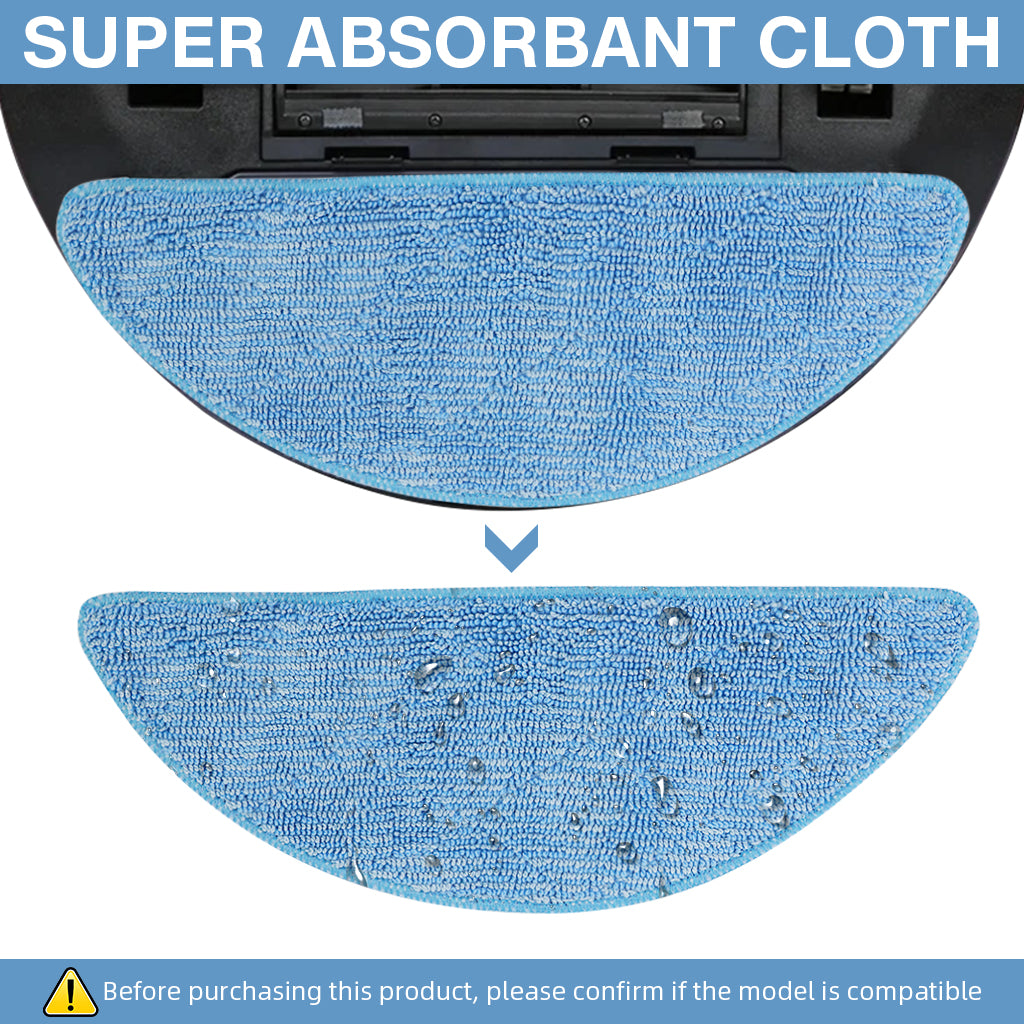 HASTHIP 4Pcs Mop Cloth Replacement Accessories for Ecovacs Deebot U2 Pro, Replenishment Kit, Replacement Parts Microfiber Mop Pads Washable and Reuseable Absorbent Mop Pads Spare Mop Cloth