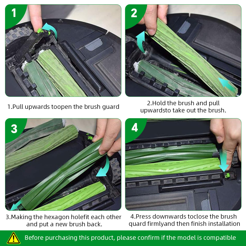 HASTHIP 10Pcs Replacement Accessories Kit for iRobot Roomba i Series Vacuum Cleaner, 3 Side Brushes, 2 Main brush, 3 HEPA Filters,1Cleaning Brush,1Screwdrivers.