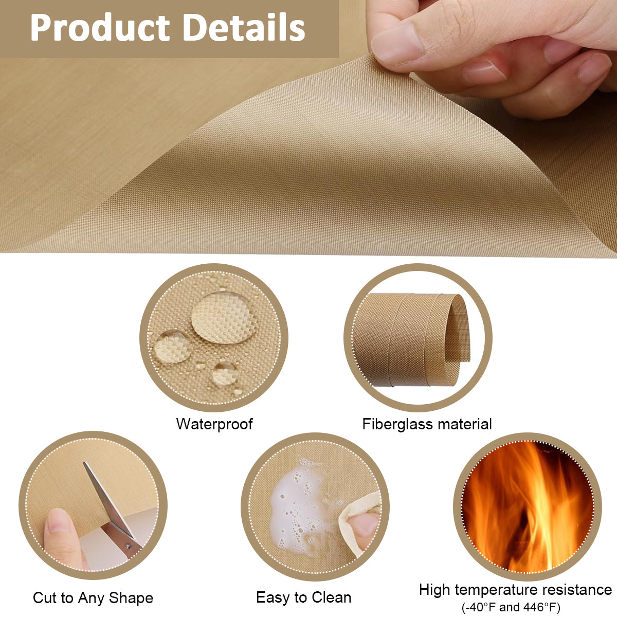 HASTHIP 2Pcs Baking Paper for Oven 40x33cm Non-stick Greaseproof Liner for Oven Air Fryer Reuseable Cuttable Heat Resistant Food Grade Paper Liners for Electric Oven, BBQ, Air Fryer