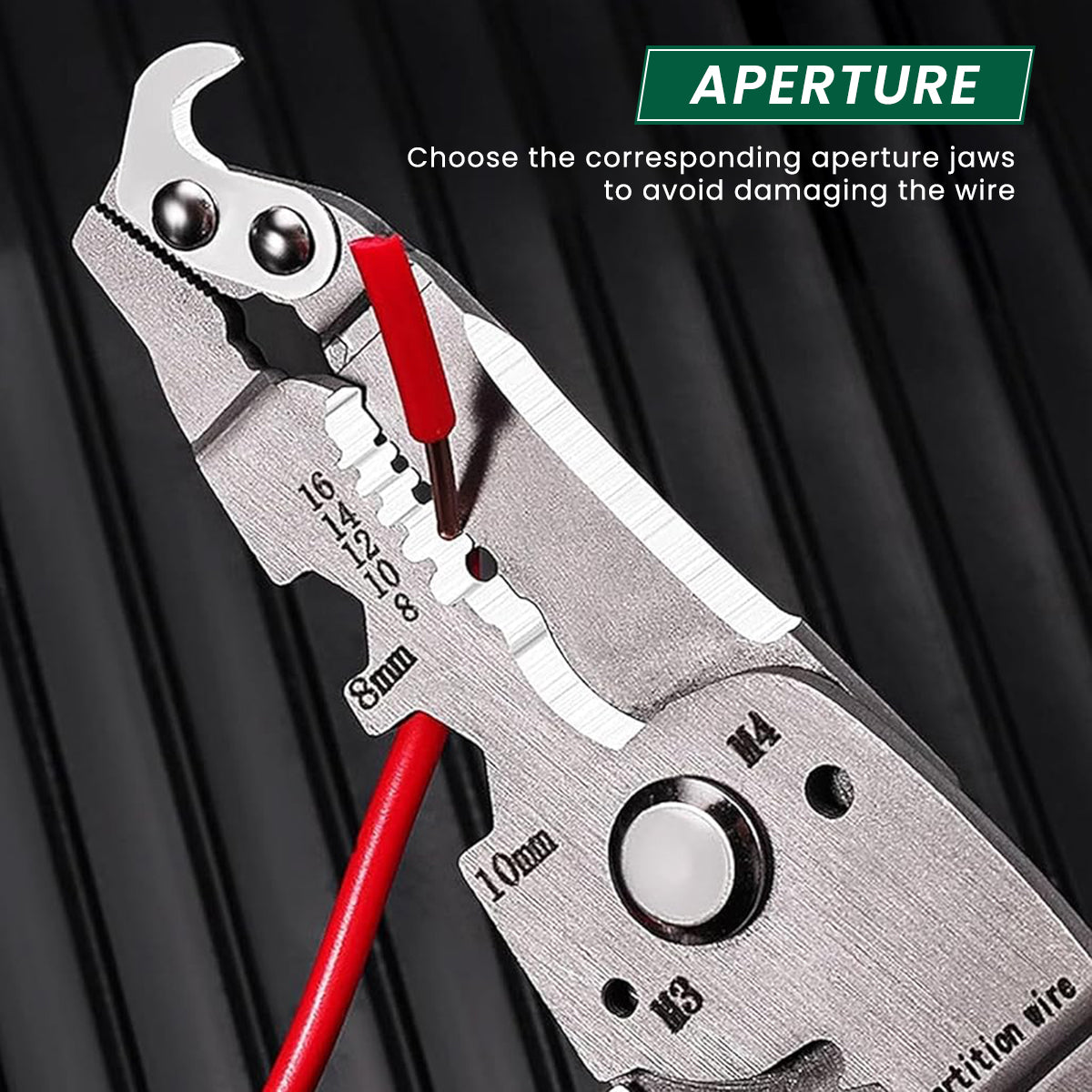 Serplex Folding Wire Cutter 18 in 1 Multifunctional Wire Cutter Stripper Tool Folding Handle Design Carbon Steel Wire Cutter Wire Stripper Crimper Portable Crimping Tool for Electrician