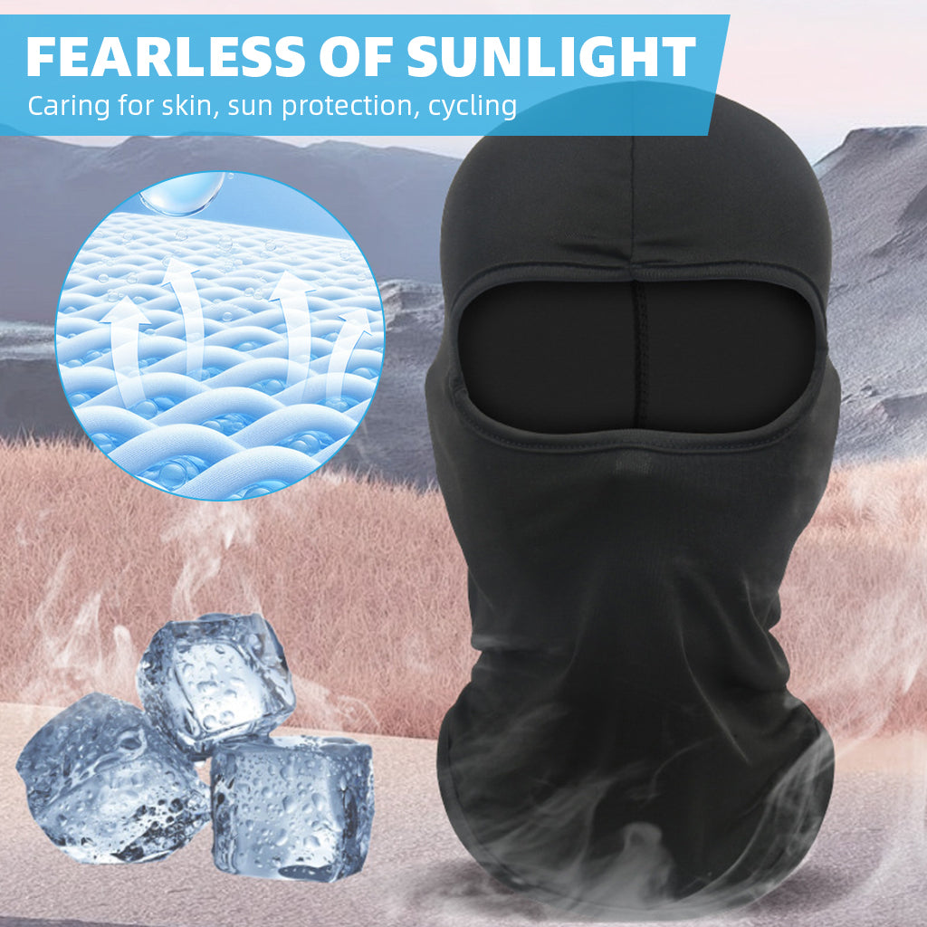 Proberos 2Pcs Balaclava Face Mask Hat Men Women UPF50+ Cool Spandex Ice Silk Face Mask Neck Gaiter Full Face Riding Hat Outdoor Hat