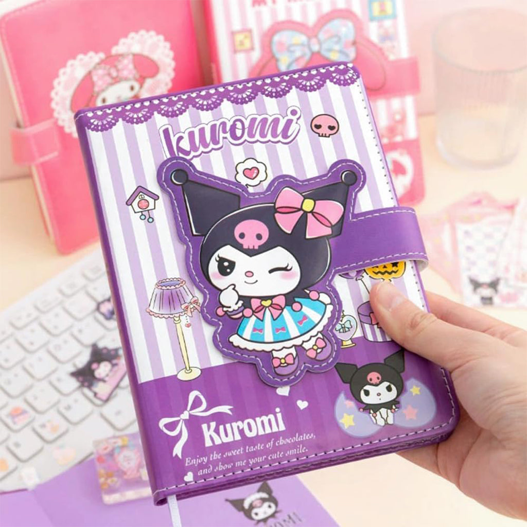 HASTHIP Kuromi Stickers, Vinyl Waterproof Washi Tape Set for Laptop, Water Bottle, Travel Case, Phone, Skateboard, Scrapbook - Kawaii Stickers for Kids, Adults, Teens, Girls