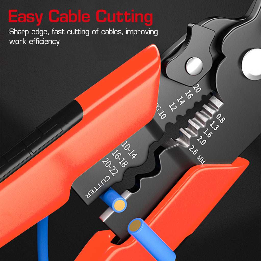 Serplex Wire Stripper Multifunctional Wire Cutter Wire Stripper and Cutter Cable Stripping Tool Crimping Tool Wrench Tool Electric Cutting Plier Wire Crimping Tool for Terminals, Wire Cables, Screw