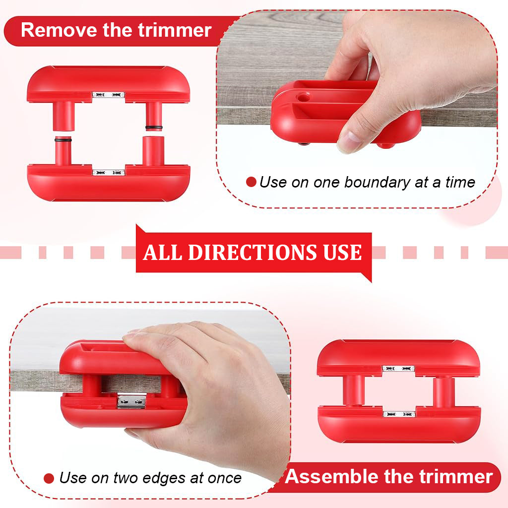 Serplex Woodworking Edge Banding Trimmer Manual Small Edge Quad Trimmer with Tungsten Carbide Blades Laminate Veneer Edge Trimmer PVC Plywood Wood Manual Edge Trimmer Woodworking Deburring