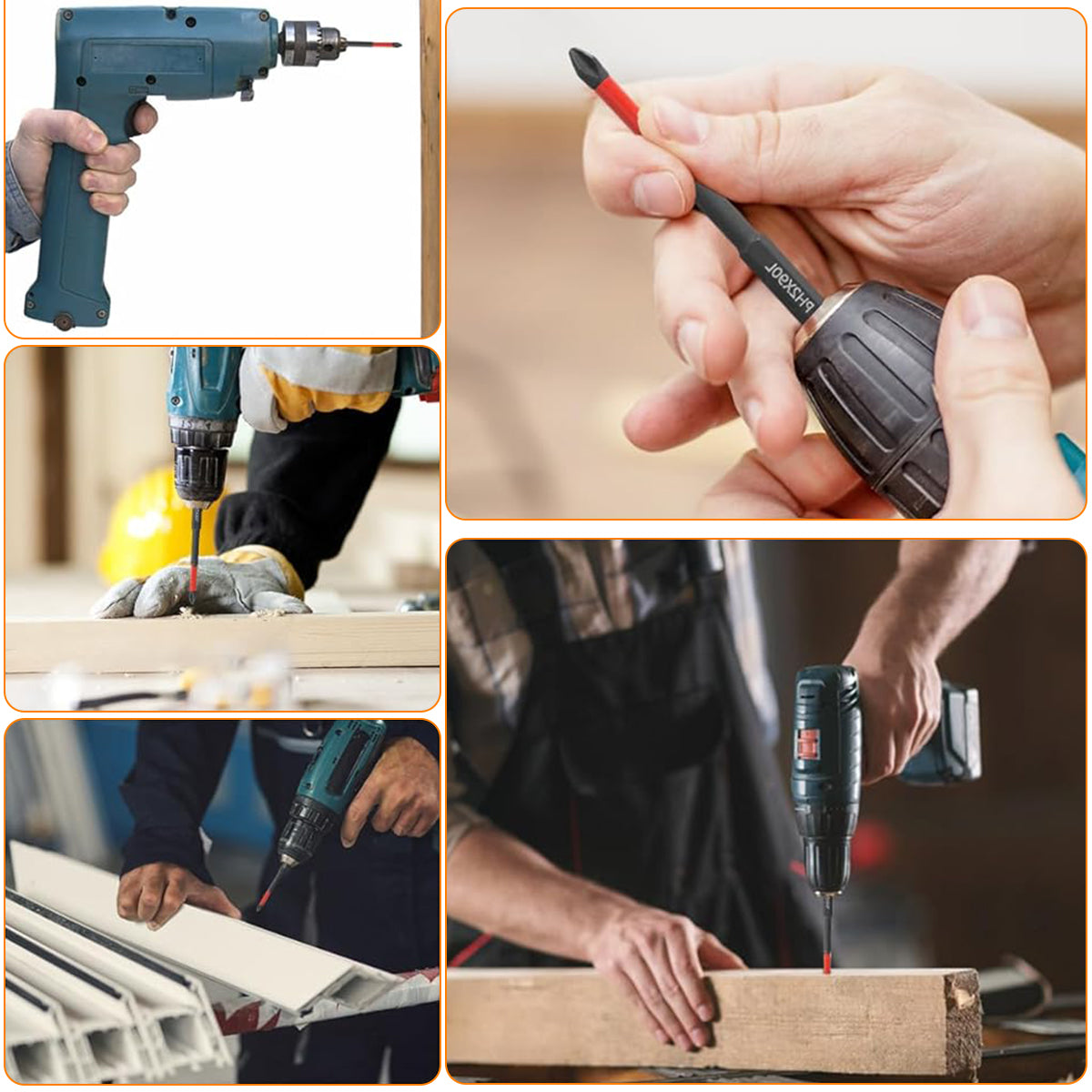 Serplex Set of 12 TS2 Screwdriver Bit Heavy Duty S2 Alloy Steel Hex Shank TS2 Screwdriver Bits with 6 Length Screwdriver Bit for Impact Driver Electric Screwdriver, with Screwdriver Bit Holder