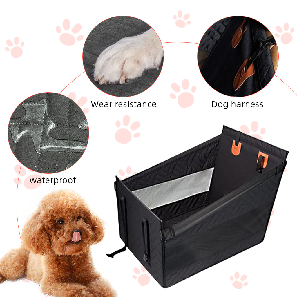 Qpets Dog Car Seat Cover, Dog Use Seat Mat Pet Use Car Backseat Mat, Waterproof Dog Car Seat Cover Oxford Cloth Dog Car Seat, 600D
