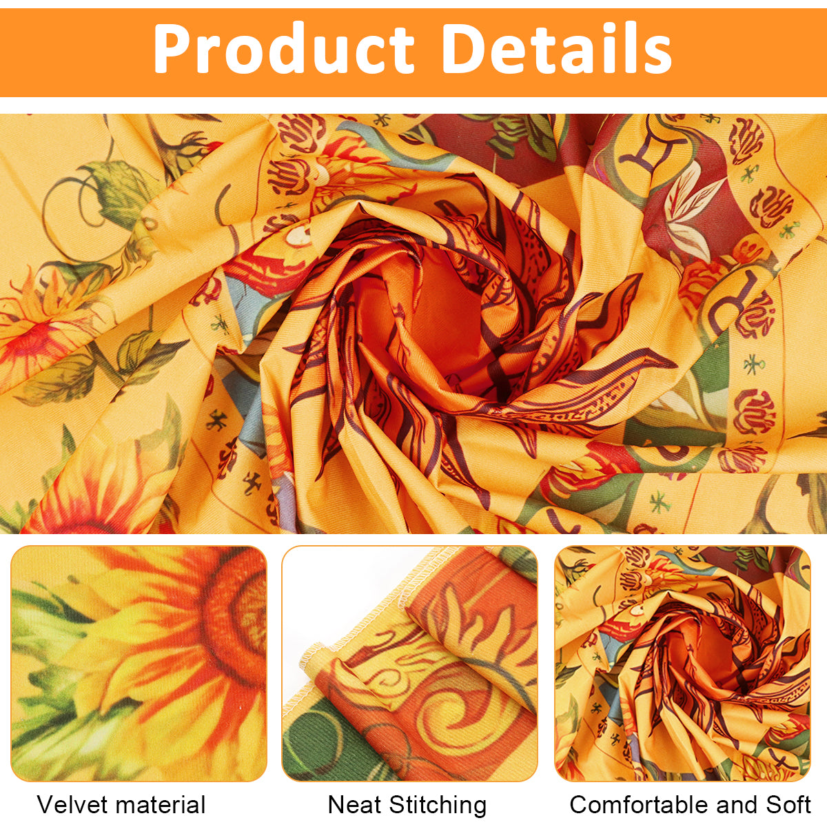 HASTHIP Sun and Moon Tapestry, Aesthetic Sun Moon Sunflower Tapestry, Retro Tapestries Wall Art Tapestry Cover Wall Hanging Room Decor for Bedroom Livingroom, 51x59 inches