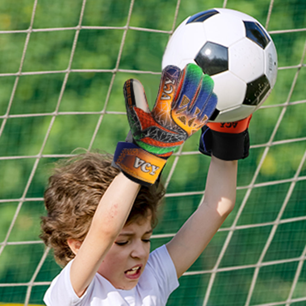 HASTHIP Soccer Gloves, Goalie Gloves, Goalkeeper Gloves with Fingersave, Ultimate Grip Football Goalie Gloves with Strong Receiver, American Football for Men, Boys, Youth, Adult, Kids