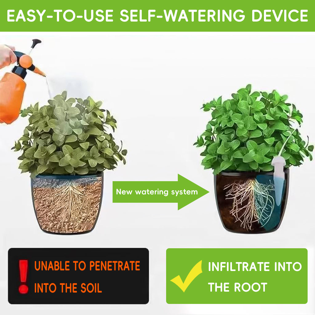 HASTHIP 2Pcs Self-Watering Device for Plant Pots Ceramics Penetration-way Watering Device with 1.5m Long Pipe Adjustable and Reuseable Self Watering Devices for Flower Pots, Planters