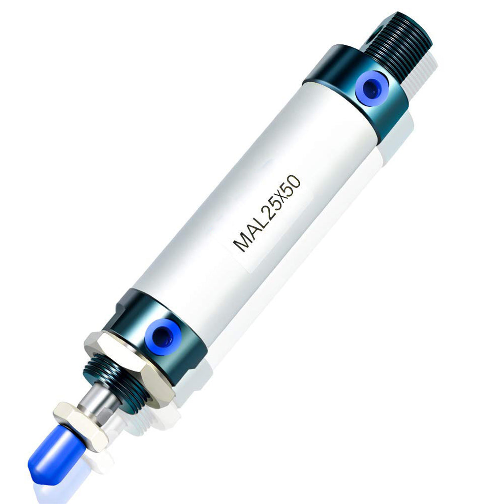 Serplex 25mm Bore 50mm Stroke Air Cylinder Double Action MAL25x50 Pneumatic Air Cylinder Aluminum Alloy Air Cylinder