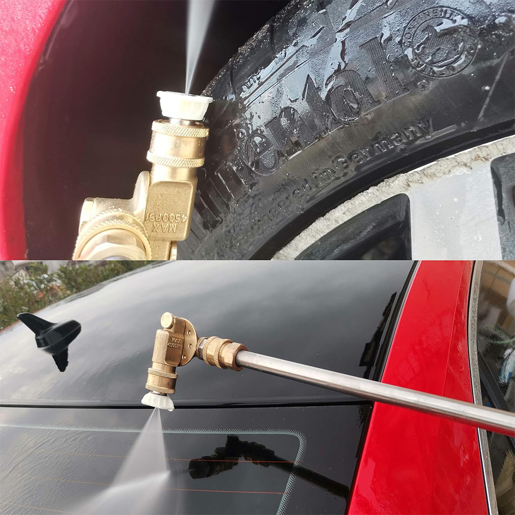 HASTHIP Pressure Washer Accessories Kit Flexible Washer Spray Nozzles Adapter & 4Pcs Washer Spray Nozzles Quick Connect Washer Nozzles Universal 1/4 Inch Quick Connect Pressure Washer Accessories