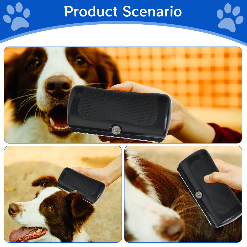 Qpets Dog Deshedding Comb Pet Grooming Thinning Comb De-shedding Tool Dog Grooming Combs Anti-slip Handle Design, 146x68mm