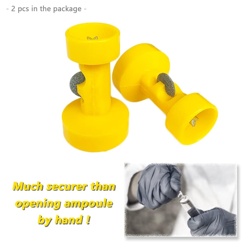 HASTHIP Ampule Cutter for Doctors, Double-Head Decapper Nursing Cutter, Ampoule Glass Vial Breaker, Glass Bottle Cutter, Ampule Breaker for Science Lab, Clinic, Home Care, 2 PCS