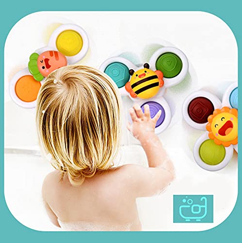 PATPAT Baby Toys ,3Pcs Bath Toys for Kids 1 2 Year Old, Suction Cup Toy, Sensory Toy Learning Toy Birthday Gifts for Girls Boys