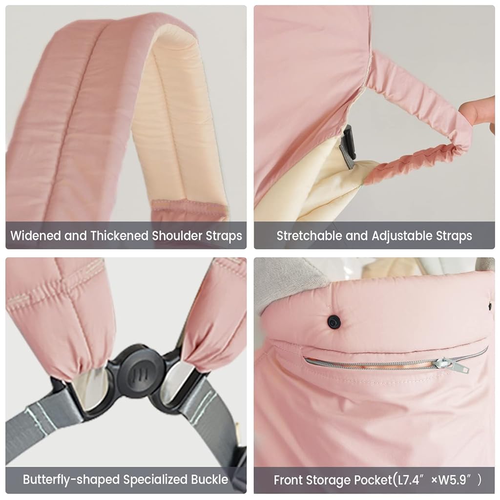 SNOWIE SOFT Baby Carrier Bag for 0 to 3 Year Baby Adjustable Kangaroo Bag for 0 to 2 Year Baby with Pocket, Baby Bags for Mothers Carry Soft & Breathable Baby Carrier for New Born, Baby Products Pink