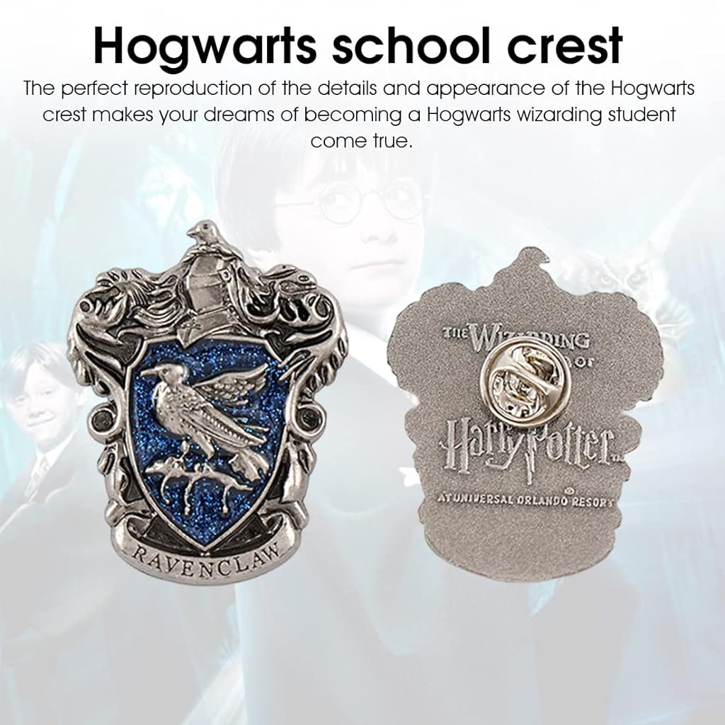 SANNIDHI Ravenclaw Badge for Boys Girls - Costume Badge for Harry Potter Theme Cosplay Badge Zinc Alloy Brooch Accessory Halloween Kids Gift Badge Toy