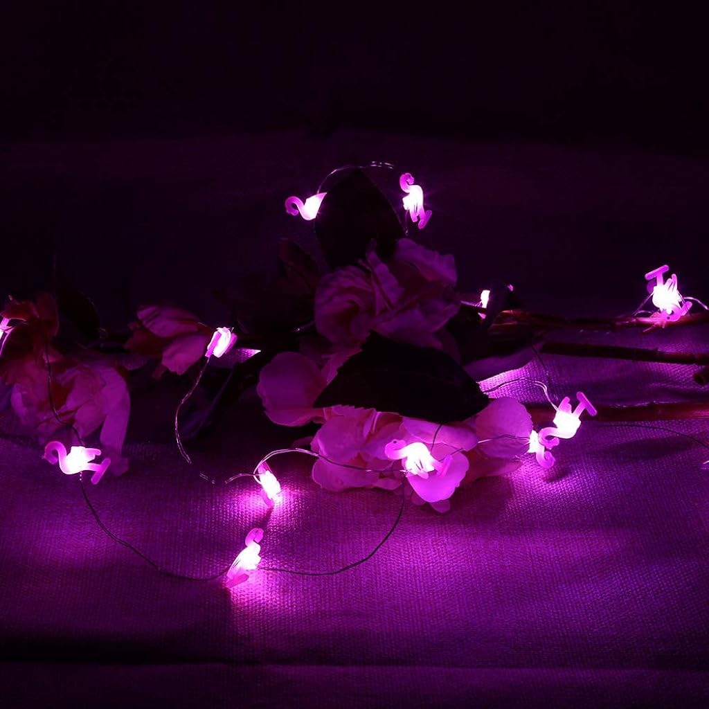 Verilux 2m 20 LEDs Red Crane Cooper Wire String Light for Christmas Home Festival Decoration (Pink)