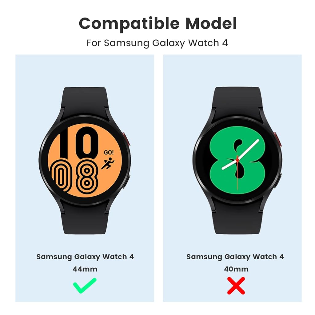 ZORBES Cover for Samsung Galaxy Watch 4,44mm Screen Guard Case,PC Hard Full Protection Matte Cover Case for Samsung Watch 4 44mm Accessories Screen Protector Scratch-Resistant (Green)