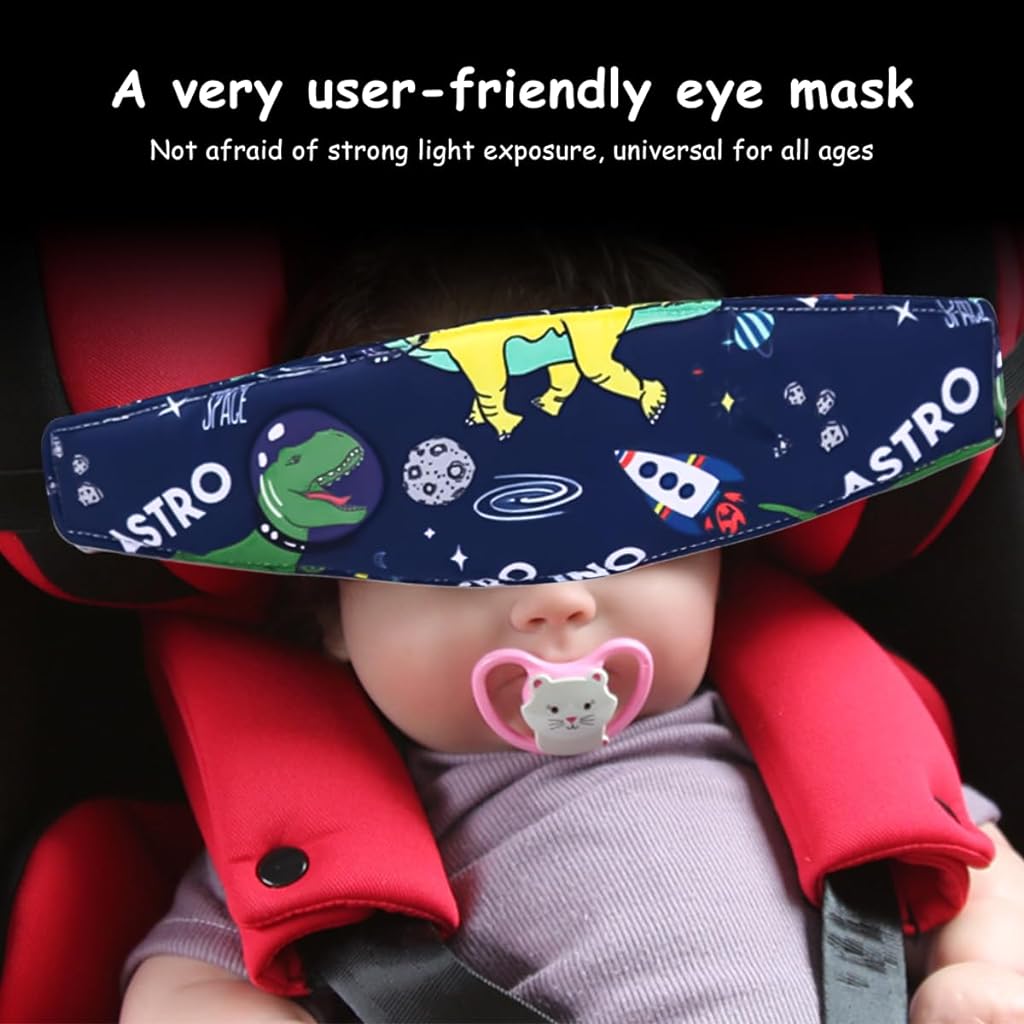 SNOWIE SOFT 2Pcs Elastic Baby Head Support for Car Seat Toddler, Baby Head Protector Headrest Neck Relief Headrest Infant Car Seat, Stroller, Travel Eye Cover, Baby Safety Seat Car Seat Accessories