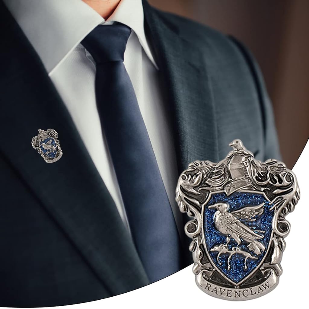 SANNIDHI Ravenclaw Badge for Boys Girls - Costume Badge for Harry Potter Theme Cosplay Badge Zinc Alloy Brooch Accessory Halloween Kids Gift Badge Toy